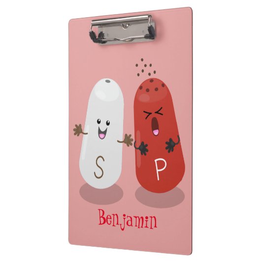 Cartoon van kawaï-luiers en paprika's klembord (Links)