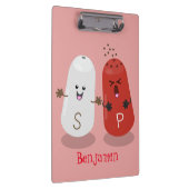 Cartoon van kawaï-luiers en paprika's klembord (Rechts)