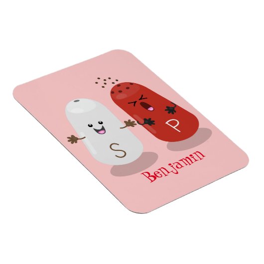 Cartoon van kawaï-luiers en paprika's magneet (Rechterzijde)