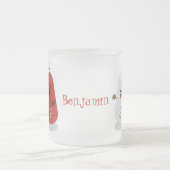 Cartoon van kawaï-luiers en paprika's matglas koffiemok (Center)