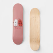 Cartoon van kawaï-luiers en paprika's persoonlijk skateboard (Voorkant)