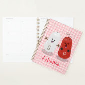 Cartoon van kawaï-luiers en paprika's planner (Display)