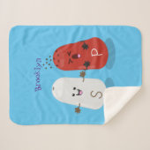 Cartoon van kawaï-luiers en paprika's sherpa deken (Voorkant (horizontaal))