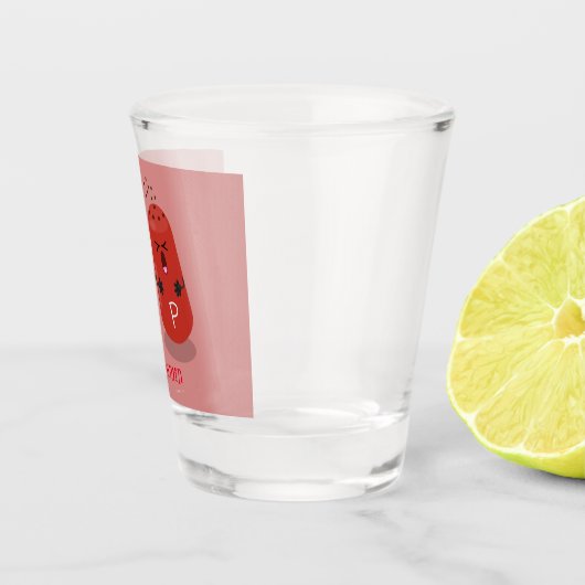 Cartoon van kawaï-luiers en paprika's shot glas (Rechts)