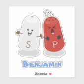 Cartoon van kawaï-luiers en paprika's sticker (Vel)