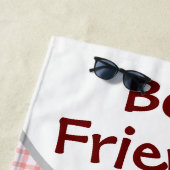 Cartoon van kawaï-luiers en paprika's strandlaken (In situ)