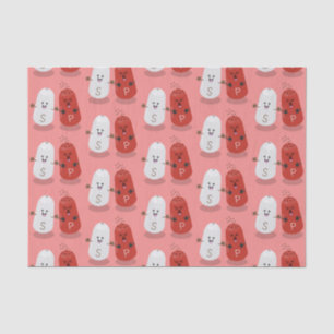 Cartoon van kawaï-luiers en paprika's tissuepapier