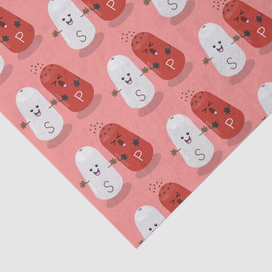 Cartoon van kawaï-luiers en paprika's tissuepapier (Detail)