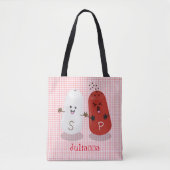 Cartoon van kawaï-luiers en paprika's tote bag (Voorkant)