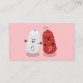 Cartoon van kawaï-luiers en paprika's visitekaartje (Achterkant)