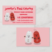 Cartoon van kawaï-luiers en paprika's visitekaartje (Voorkant / Achterkant)