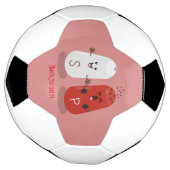 Cartoon van kawaï-luiers en paprika's voetbal (Gedraaid)