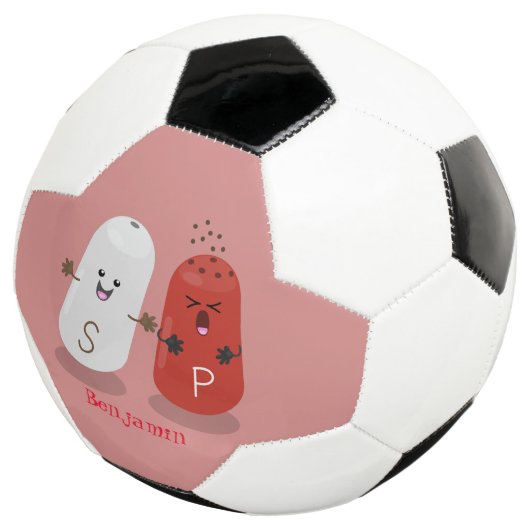 Cartoon van kawaï-luiers en paprika's voetbal (Drie kwart)