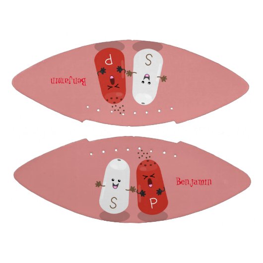 Cartoon van kawaï-luiers en peper american football (Panelen)