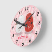 Cartoon van kawaï-luiers en peper ronde klok (Hoek)