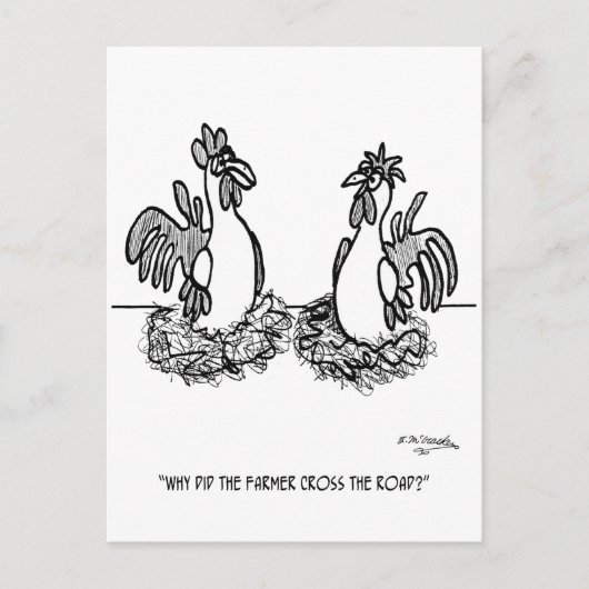 Cartoon van kippen 2648 briefkaart (Voorkant)