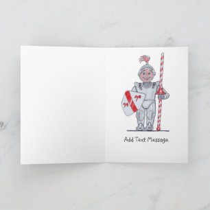 Cartoon van Knight in armband Kaart