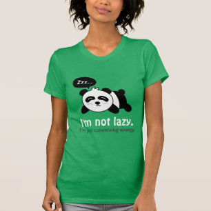 Cartoon van knuffelende slapende panda t-shirt