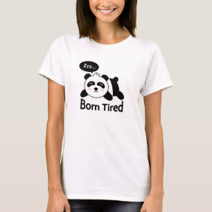 Cartoon van knuffelende slapende panda t-shirt