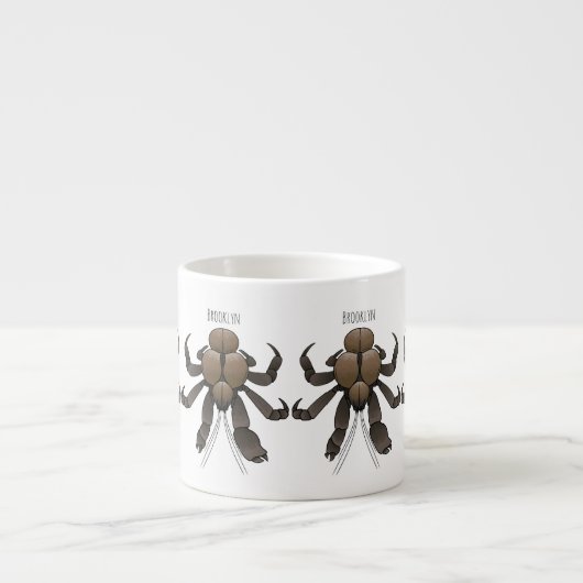 Cartoon van kokoskrabben espresso kop (Voorkant)