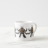 Cartoon van kokoskrabben espresso kop (Voorkant rechts)