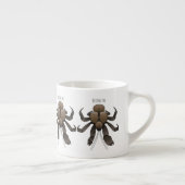 Cartoon van kokoskrabben espresso kop (Rechts)