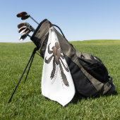 Cartoon van kokoskrabben golfhanddoek (Groen)