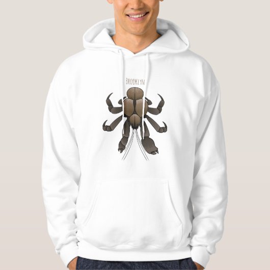 Cartoon van kokoskrabben hoodie (Voorkant)