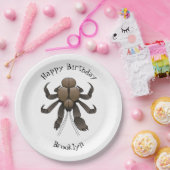 Cartoon van kokoskrabben papieren bordje (Feest)