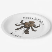 Cartoon van kokoskrabben papieren bordje (Gekanteld)