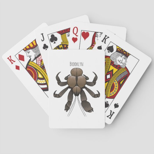 Cartoon van kokoskrabben pokerkaarten (Achterkant)