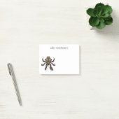 Cartoon van kokoskrabben post-it® notes (Kantoor)
