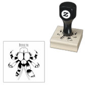 Cartoon van kokoskrabben rubberstempel (Gestempeld)