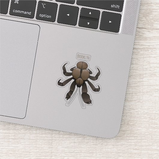 Cartoon van kokoskrabben sticker (Detail)