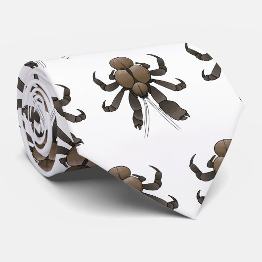 Cartoon van kokoskrabben stropdas (Opgerold)