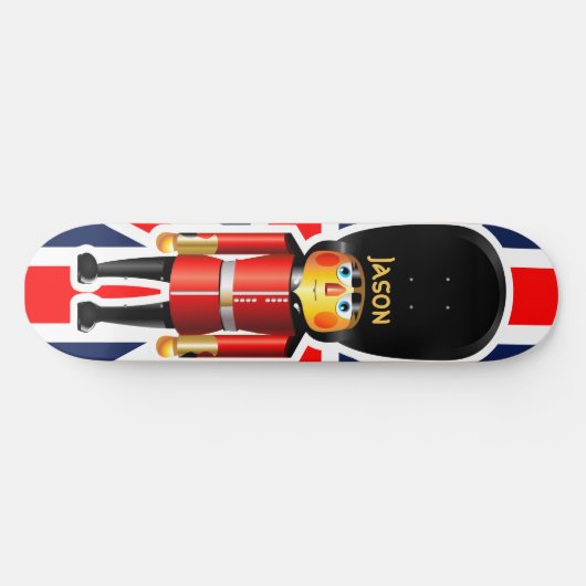 Cartoon van koningin-garde persoonlijk skateboard (Horizontaal)