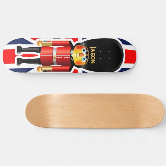 Cartoon van koningin-garde persoonlijk skateboard (Horizontaal)