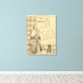 Cartoon van Koningin Victoria van Le Rire Canvas Afdruk (Insitu (Houten vloer))