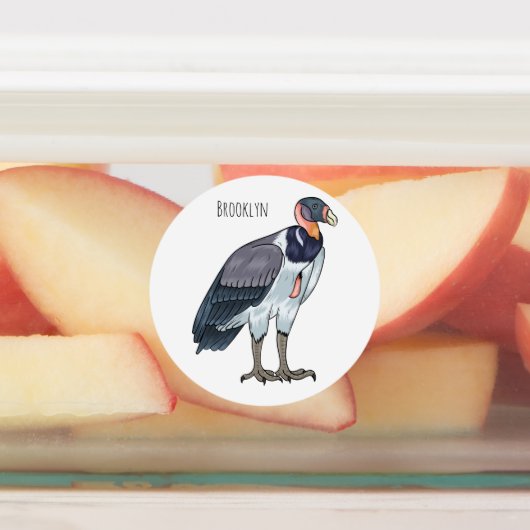 Cartoon van koningsgieren labels (Aangebracht)