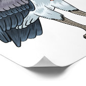 Cartoon van koningsgieren poster (Hoek)