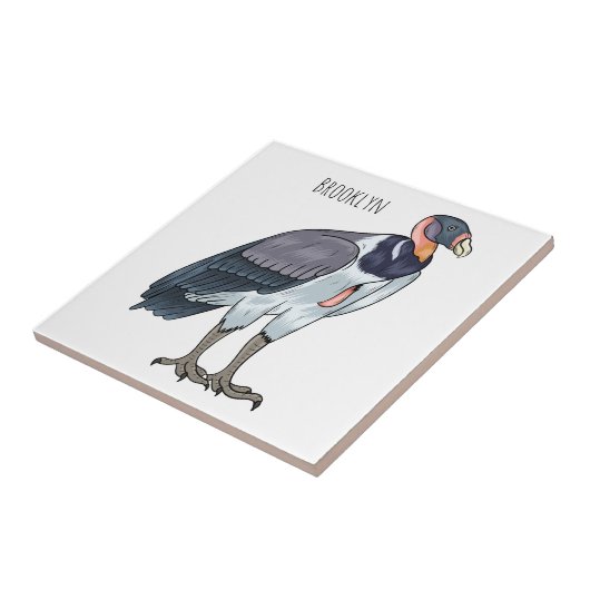 Cartoon van koningsgieren tegeltje (Zijkant)