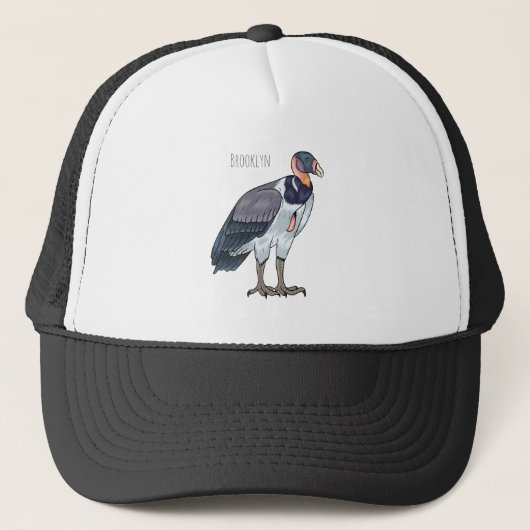 Cartoon van koningsgieren trucker pet (Voorkant)