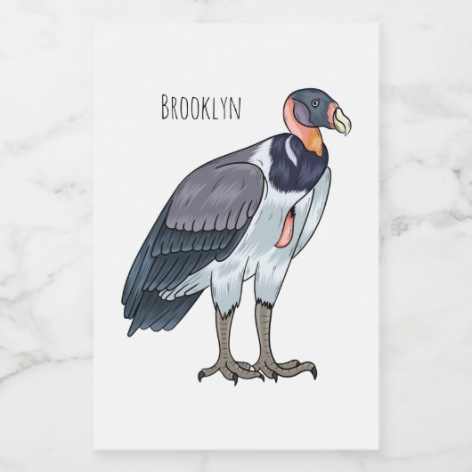 Cartoon van koningsgieren voedselcontainer etiket (Enkel label)