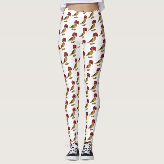 Cartoon van koninklijke vliegende vliegende vogela leggings (Voorkant)