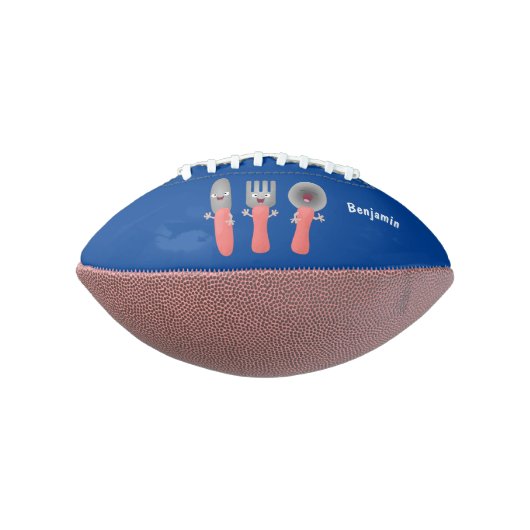 Cartoon van messenmakerswerk en van lepel american football (Gedraaid 90)