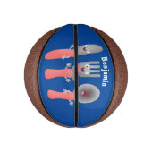 Cartoon van messenmakerswerk en van lepel basketbal (Verticaal)