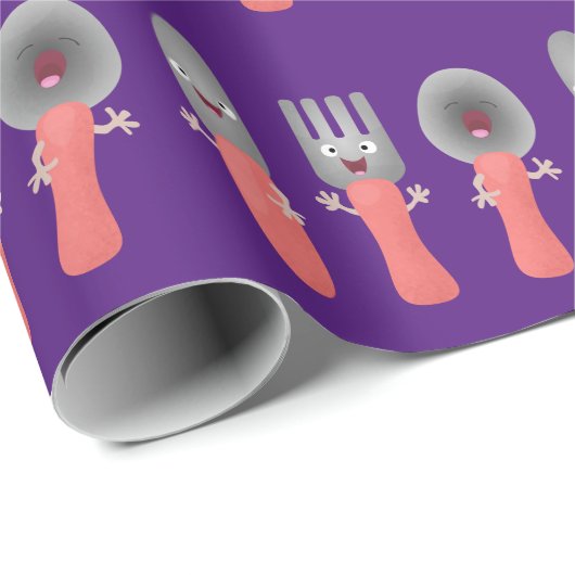 Cartoon van messenmakerswerk en van lepel cadeaupapier (Rol Hoek)