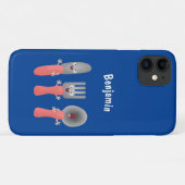 Cartoon van messenmakerswerk en van lepel Case-Mate iPhone case (Achterkant (horizontaal))