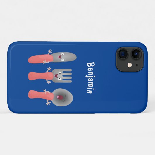 Cartoon van messenmakerswerk en van lepel Case-Mate iPhone case (Achterkant (horizontaal))