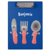 Cartoon van messenmakerswerk en van lepel klembord (Voorkant)